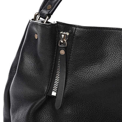 Burberry Grainy Calfskin House Check Medium Maidstone Black 10 of 10