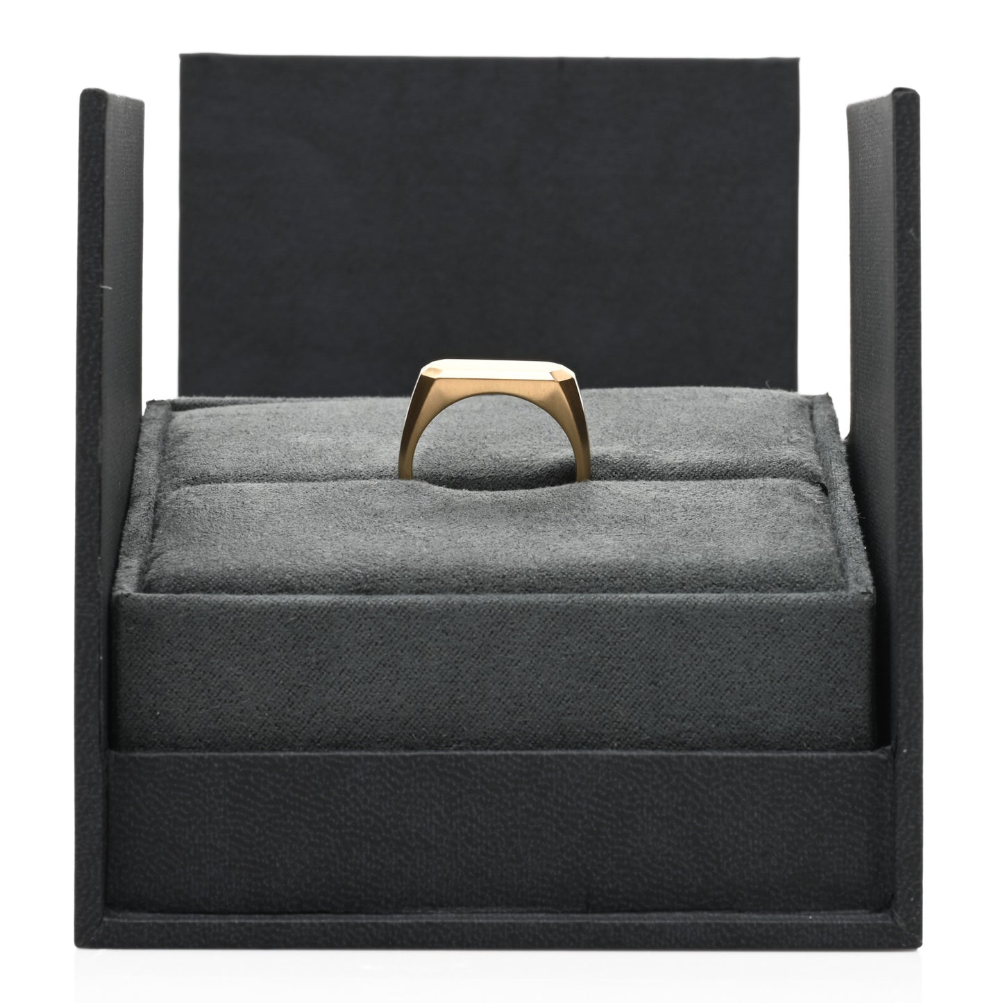 18K Yellow Gold Streamline Mens Signet Ring 61 9.5