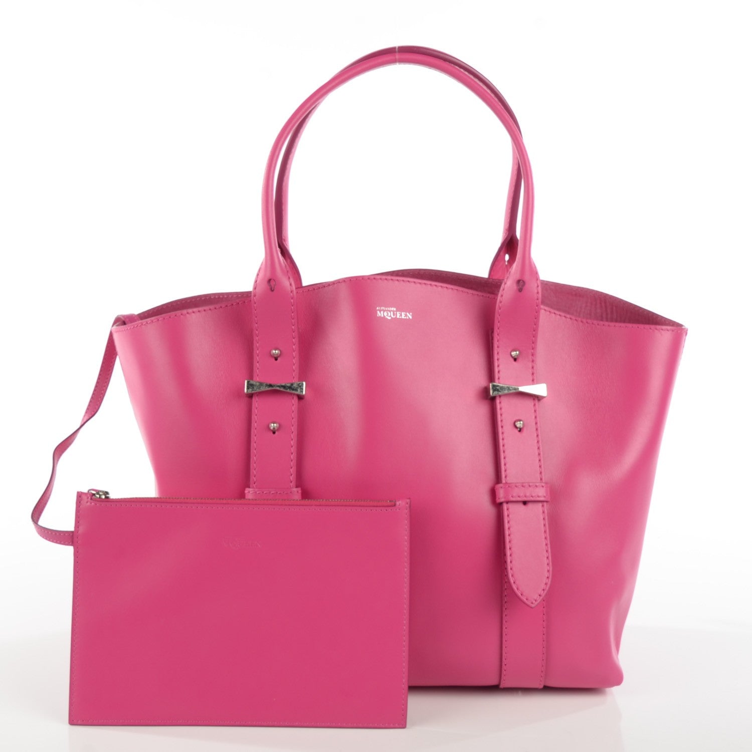 Alexander McQueen Calfskin Small Legend Shopper Fuchsia 3 of 10
