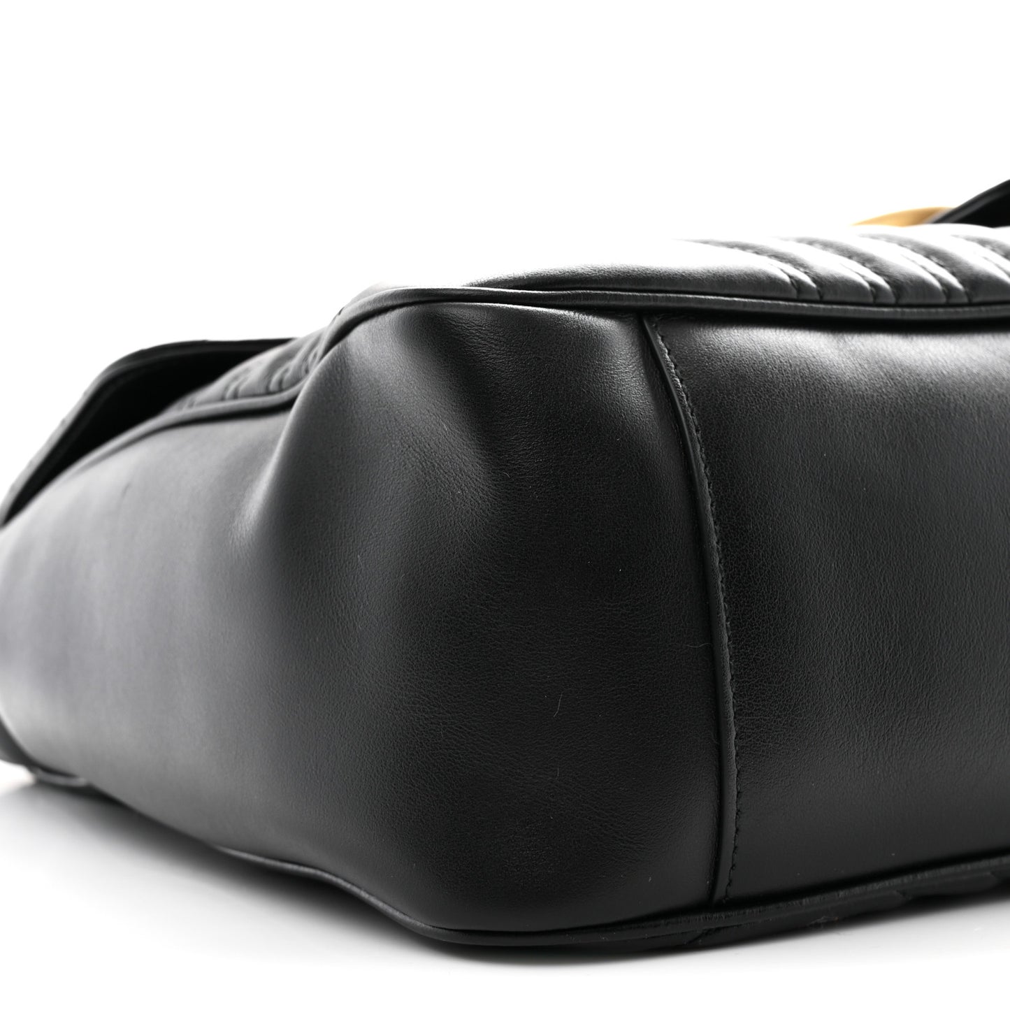 Calfskin Matelasse Large GG Marmont Shoulder Bag Black