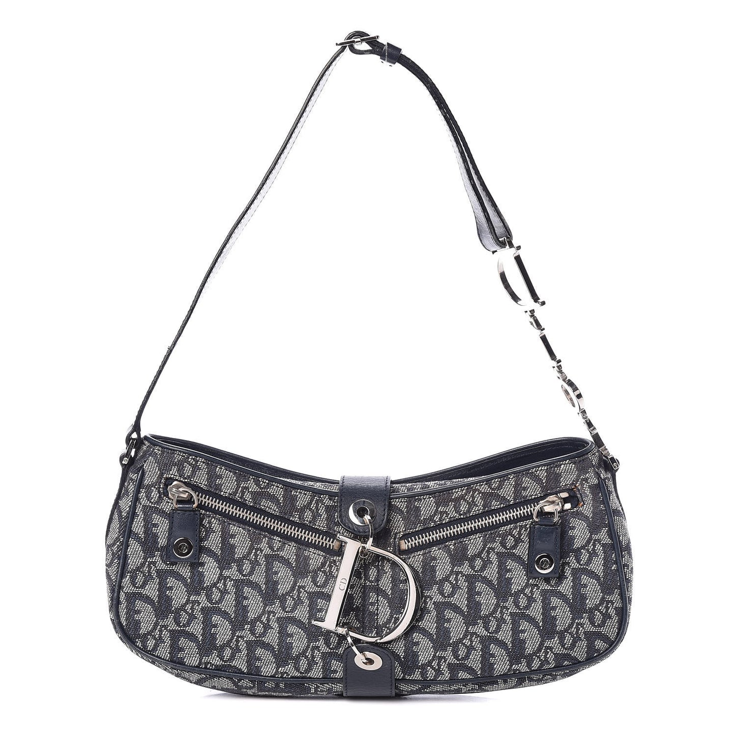 Monogram Charm Shoulder Bag Navy
