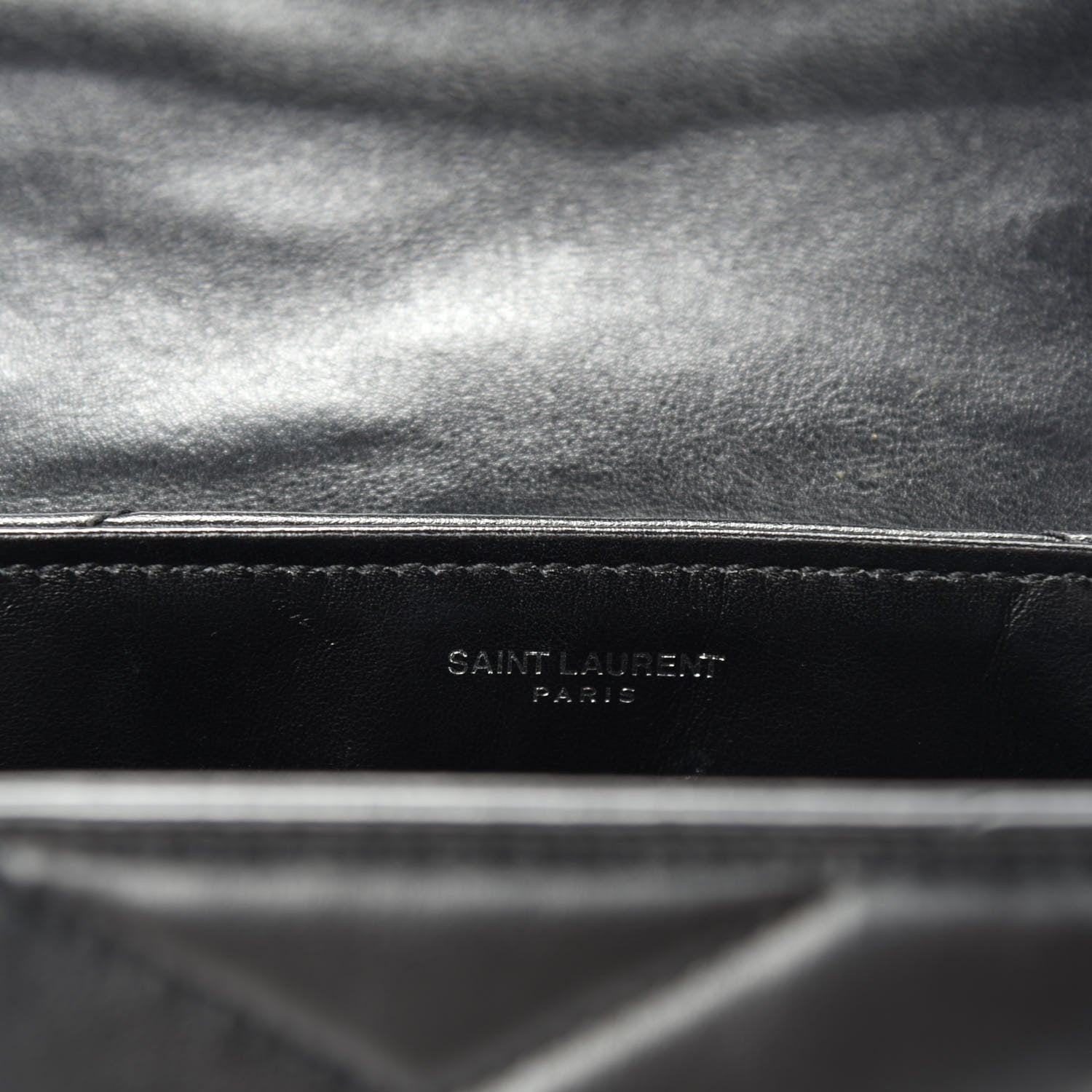 Saint Laurent Calfskin Y Quilted Monogram Toy Loulou Crossbody Bag Black 10 of 13
