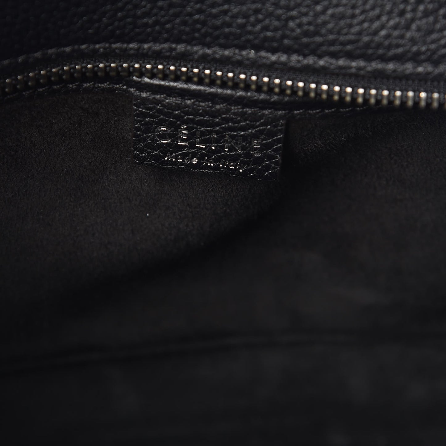 Drummed Calfskin Nano Luggage Black