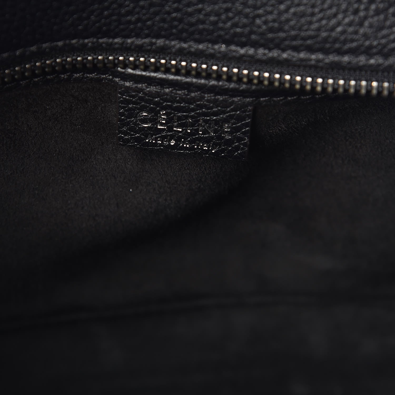 Celine Drummed Calfskin Nano Luggage Black 7 of 8