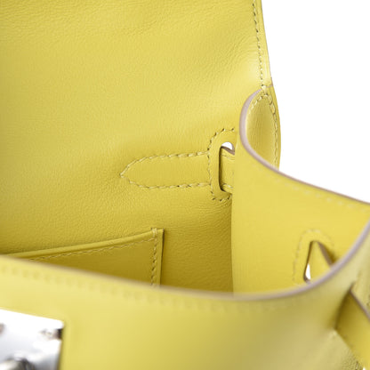 Hermes Swift Kelly Pochette Clutch Lime 10 of 19