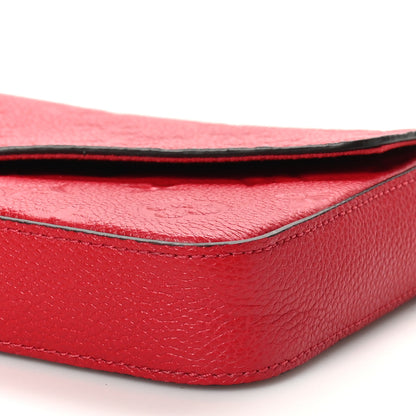 Louis Vuitton Empreinte Pochette Felicie Chain Wallet Scarlet 9 of 9