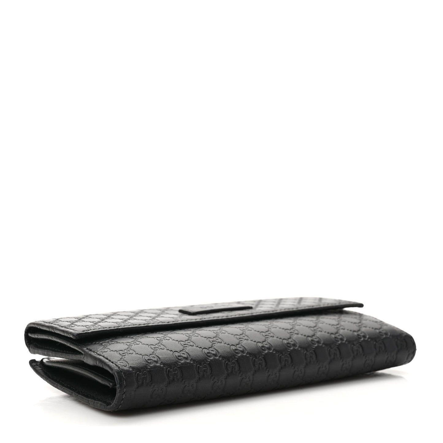 Microguccissima Continental Flap Wallet Black