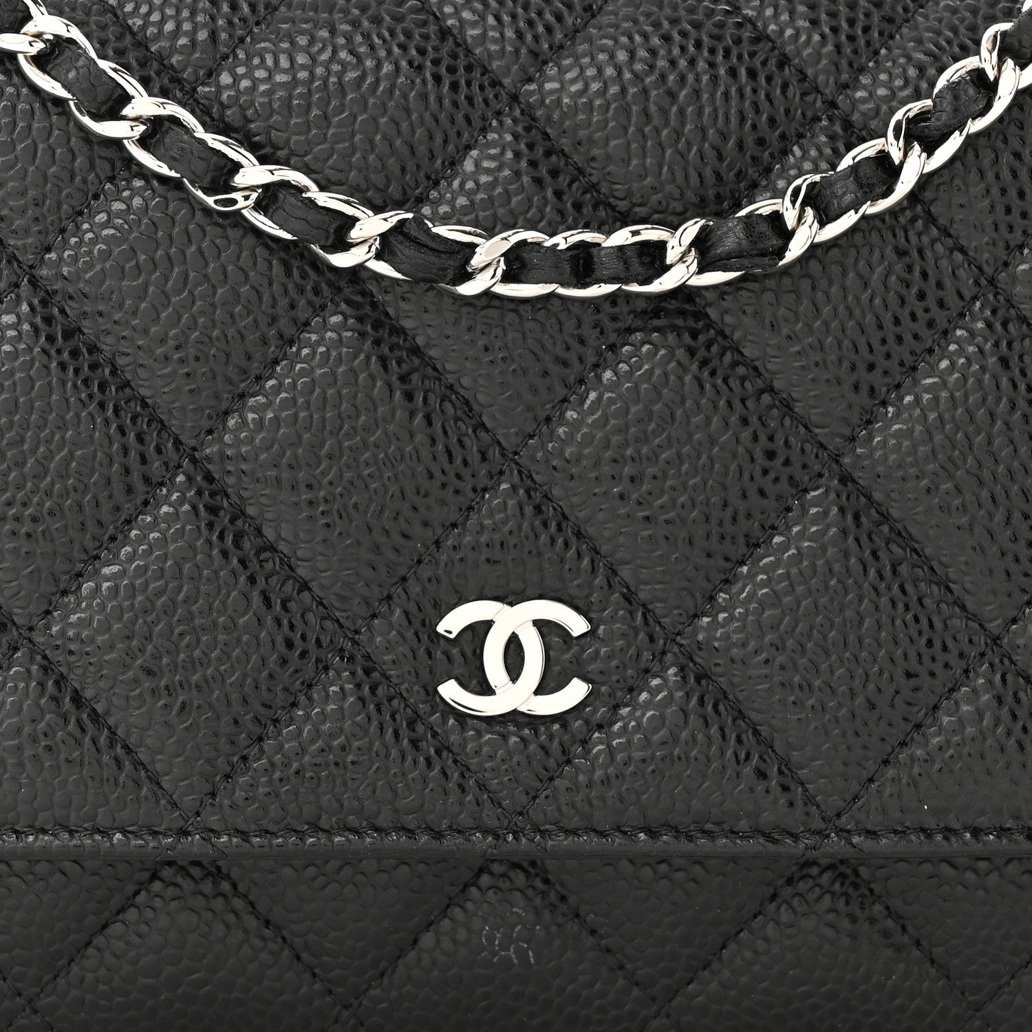 Chanel Caviar Quilted Wallet on Chain WOC Black 9 of 12