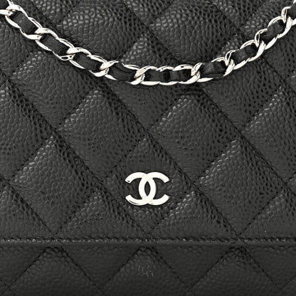 Chanel Caviar Quilted Wallet on Chain WOC Black 9 of 12