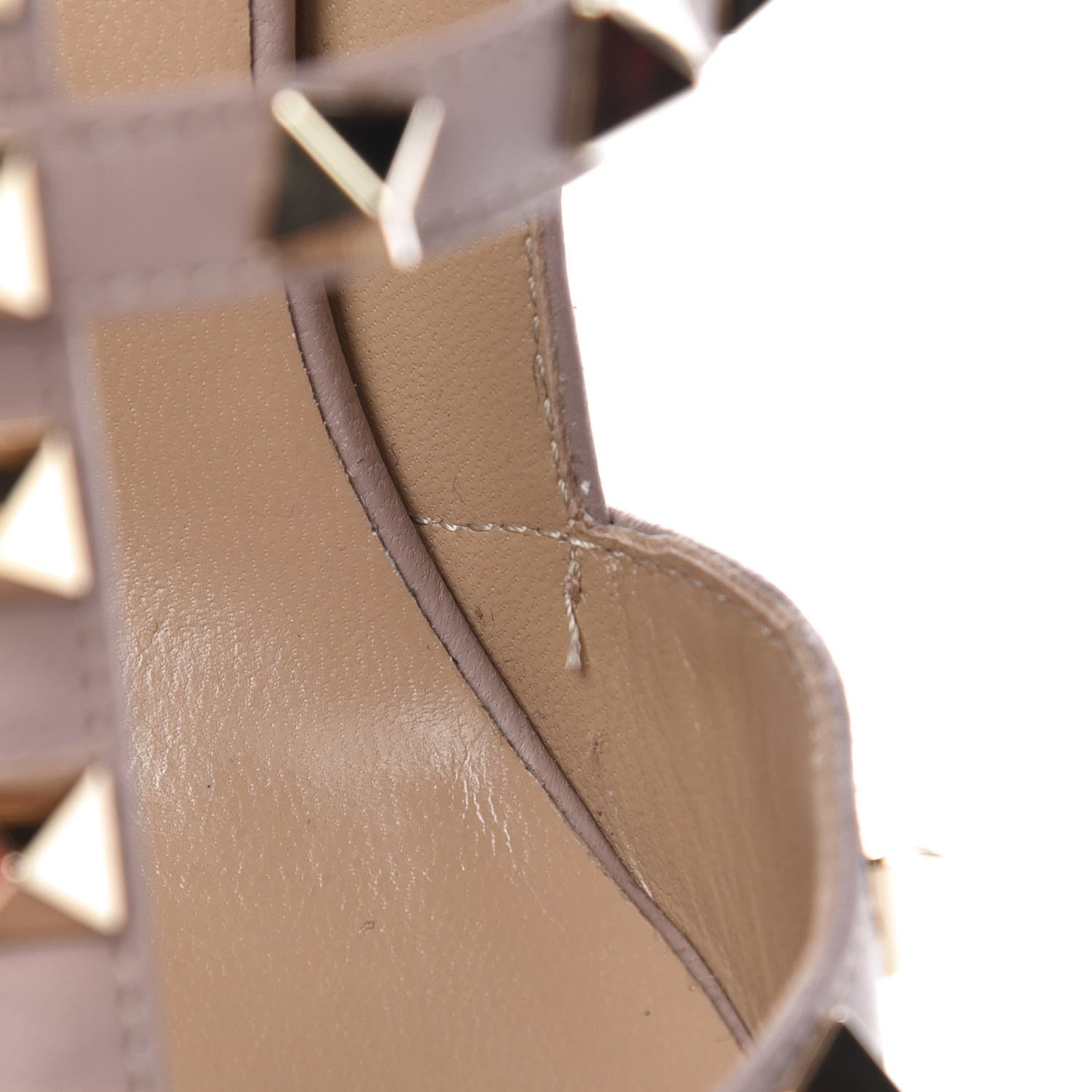 Valentino Garavani Patent Rockstud Ankle Strap 100mm Pumps 41 Brownish Poudre 9 of 10