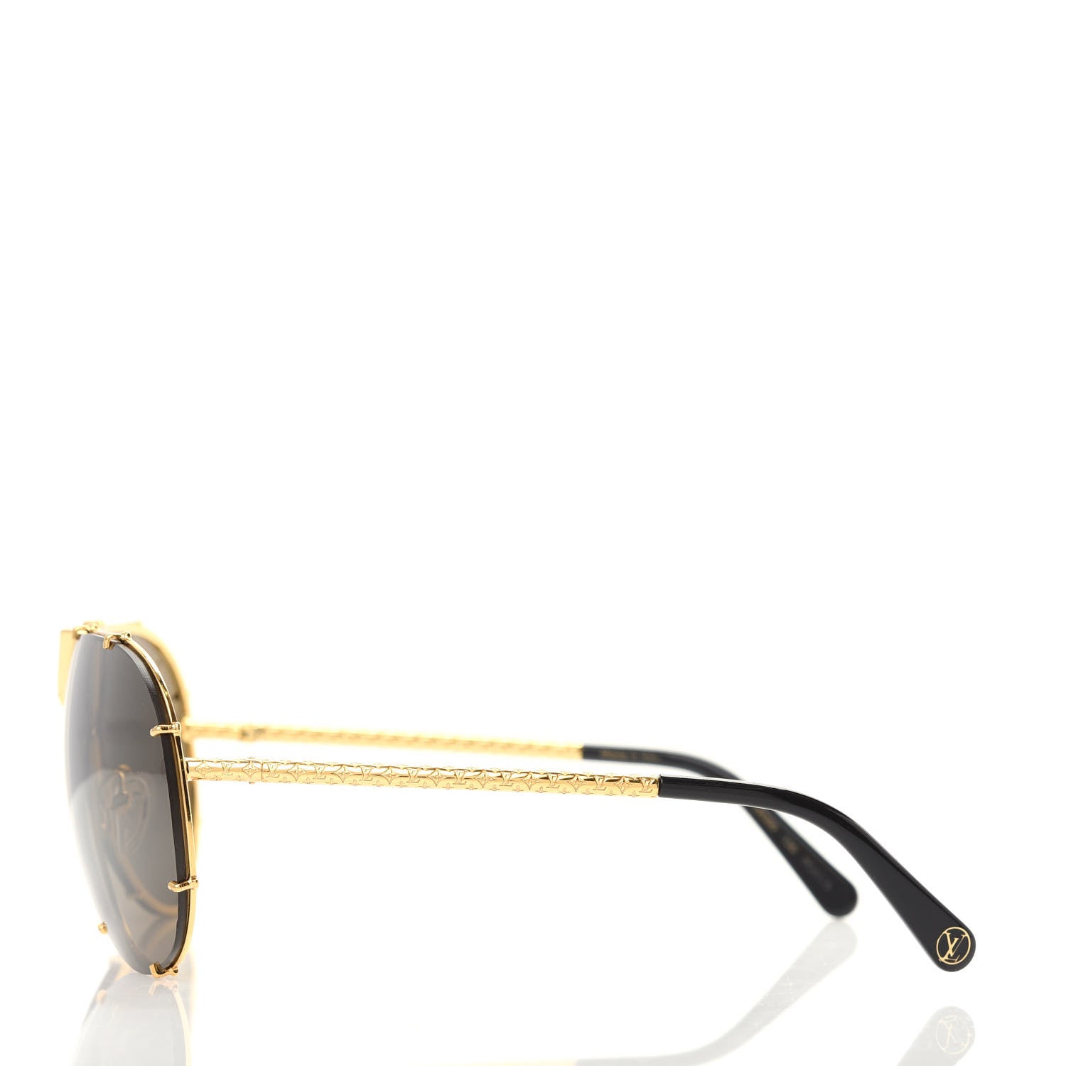 Louis Vuitton Metal LV Drive Sunglasses Z0897W Black Gold 3 of 8