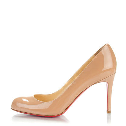 Christian Louboutin Patent Simple 85 Pumps 37.5 Nude 1 of 8