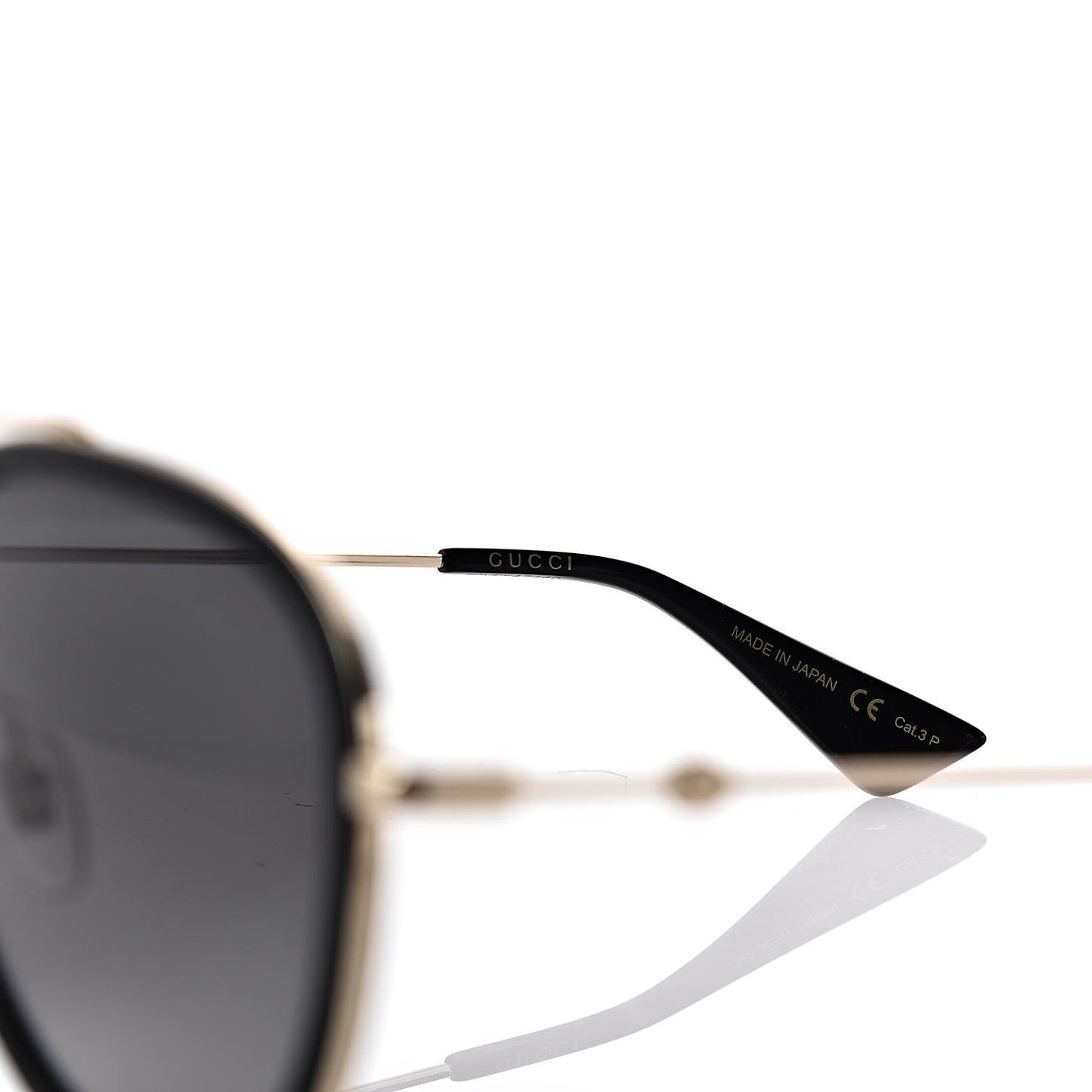 Aviator Sunglasses GG0062S Black Gold