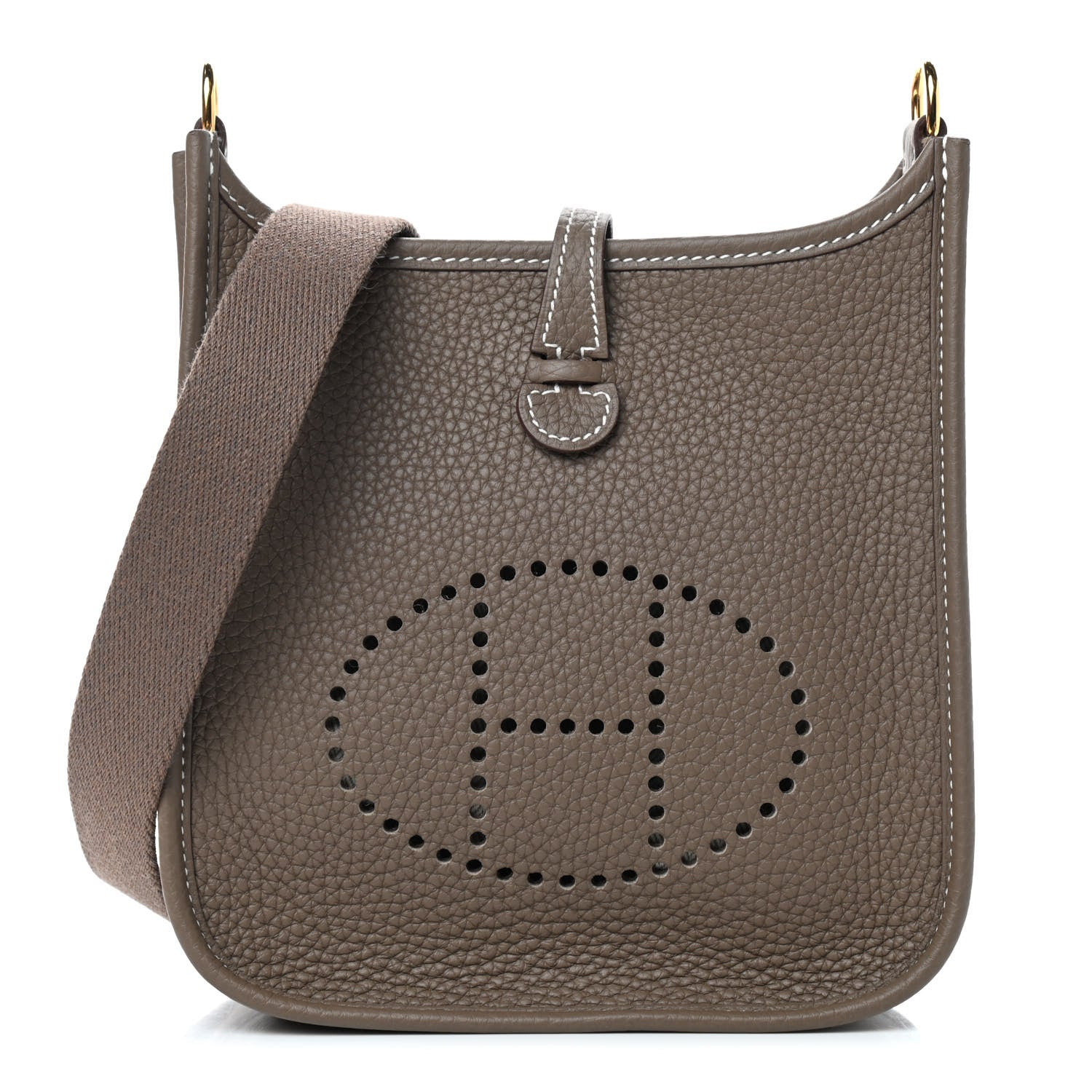 Hermes Taurillon Clemence Evelyne TPM Etoupe 1 of 8