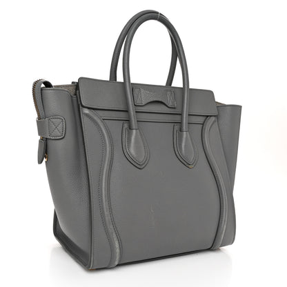 Celine Baby Drummed Calfskin Micro Luggage Kohl 3 of 17