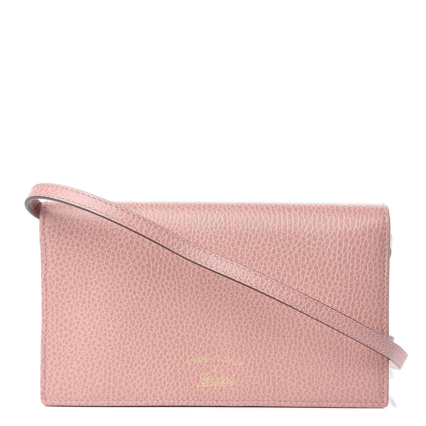 Dollar Calfskin Mini Swing Wallet Bag Soft Pink