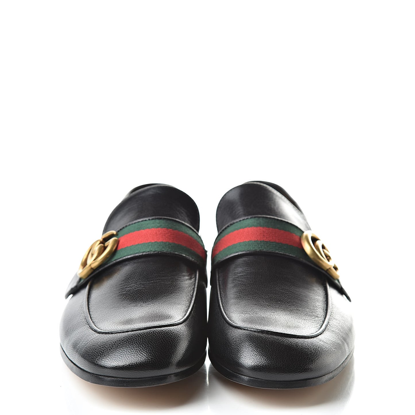 Goatskin Web Mens GG Loafers 6.5 Black