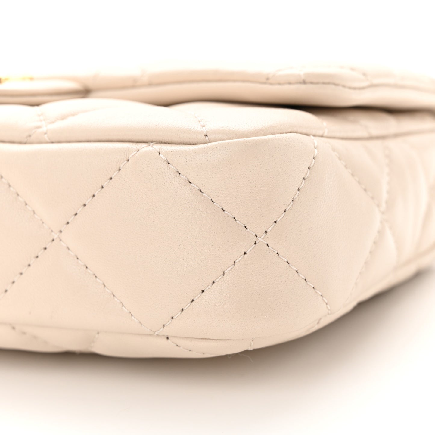 Lambskin Quilted Small CC Funky Town Flap Beige