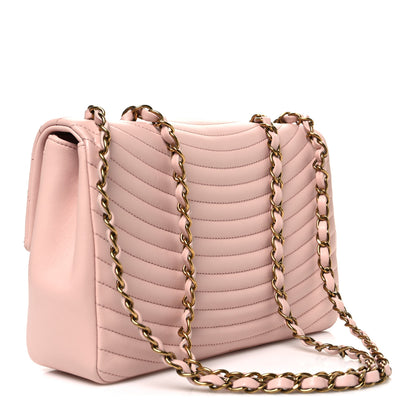 Chanel Lambskin Borse Romane Single Flap Light Pink 3 of 11