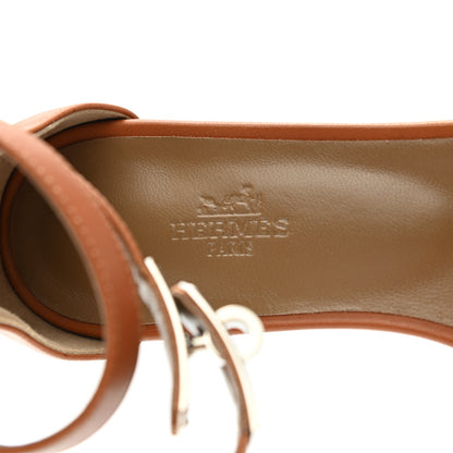 Hermes Heritage Calfskin Baia Sandals 37 Naturel 7 of 10