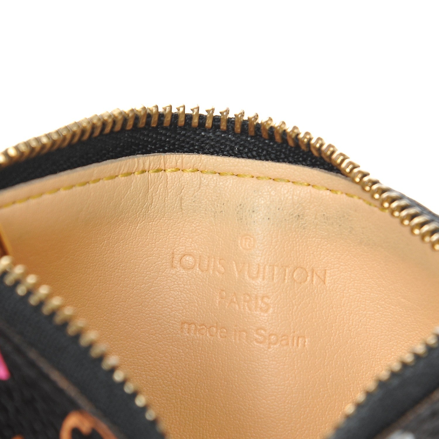 Louis Vuitton Monogram Multicolor Key Pouch Black 7 of 8