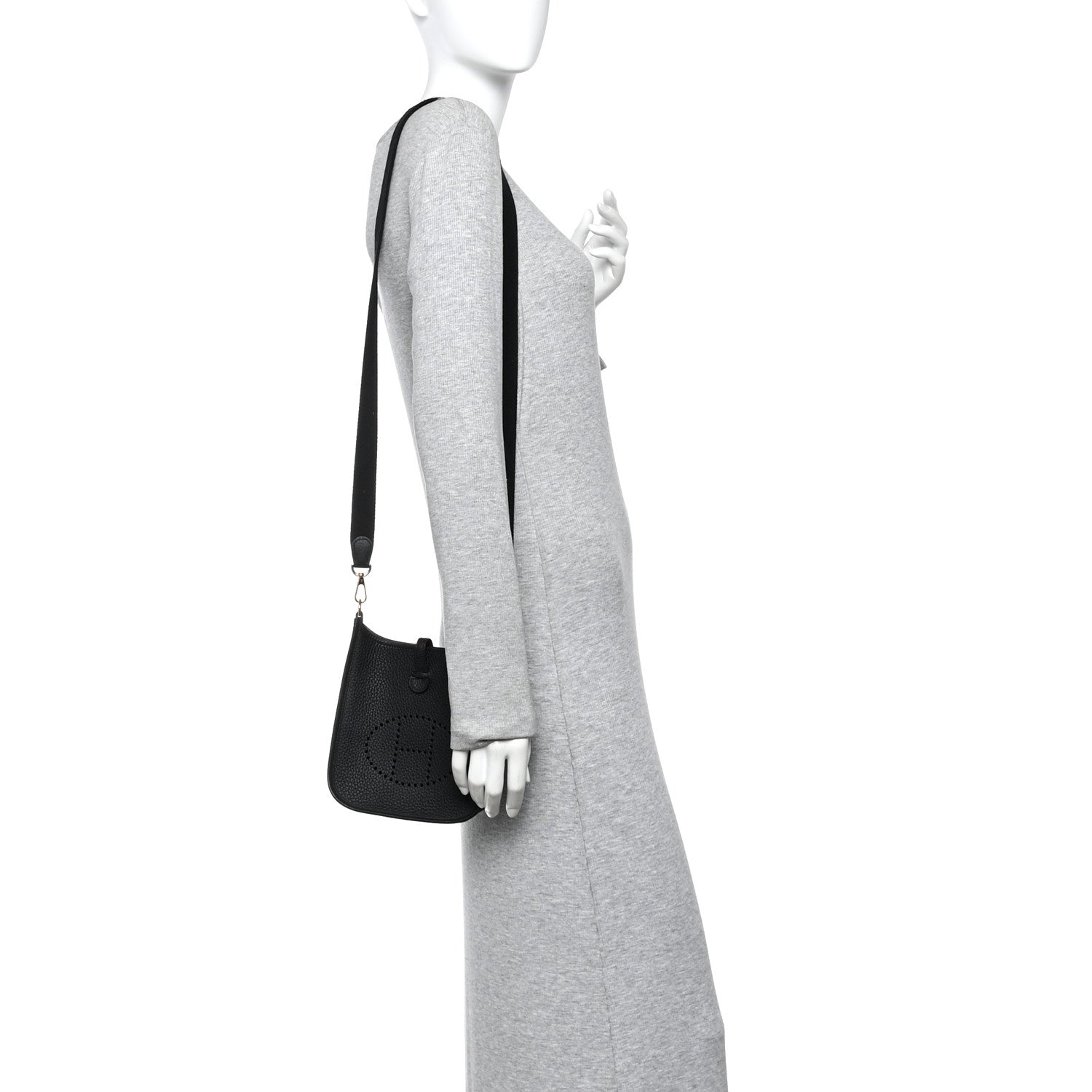 Hermes Taurillon Clemence Evelyne TPM Black 2 of 11