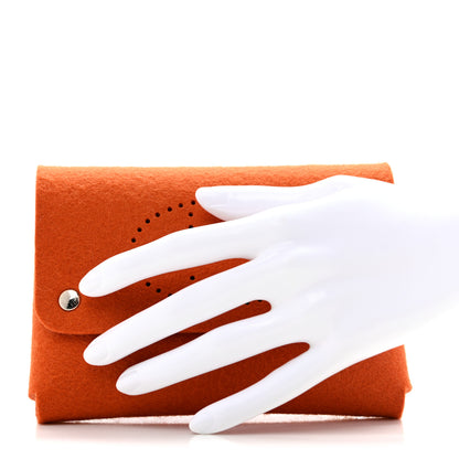 Hermes Felt Mises et Relances Playing Cards Holder Orange 2 of 7