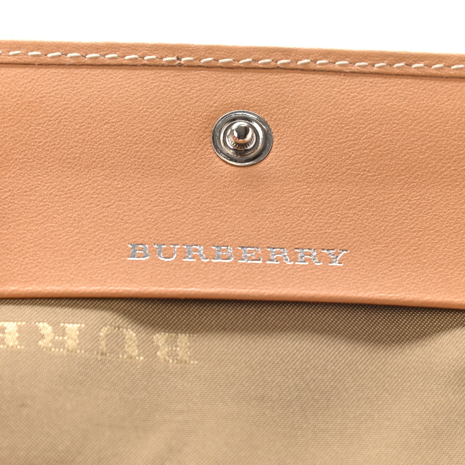 Burberry Canvas Check Flap Wallet Beige 6 of 7