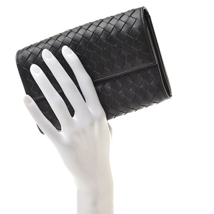 Bottega Veneta Nappa Intrecciato Continental Compact Wallet Black 2 of 8