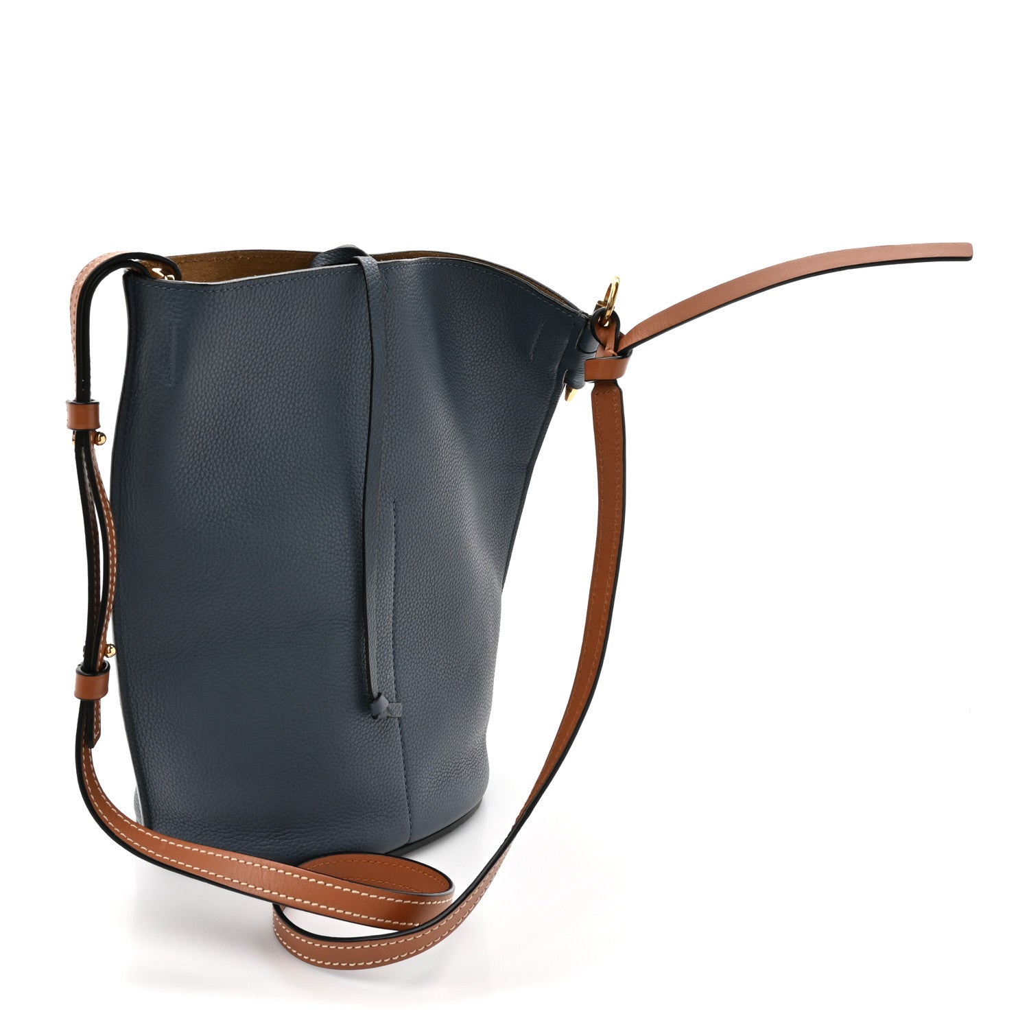 Loewe Calfskin Gate Bucket Bag Steel Blue 1852251 – FASHIONPHILE