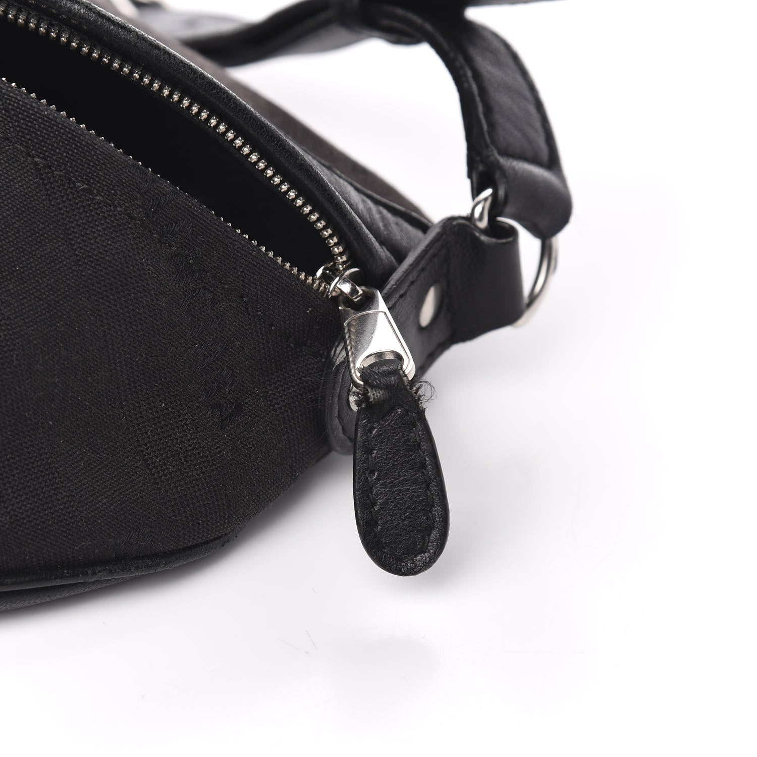 Balenciaga Canvas Jacquard Diagonal Allover Logo XS Souvenir Belt Bag Black 7 of 11