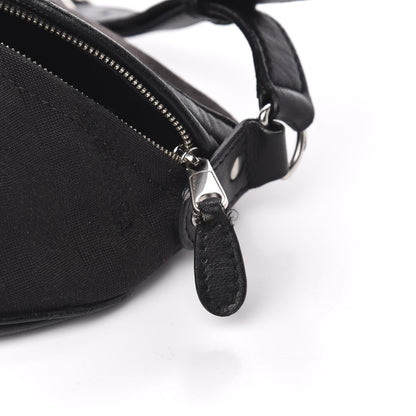Balenciaga Canvas Jacquard Diagonal Allover Logo XS Souvenir Belt Bag Black 7 of 11
