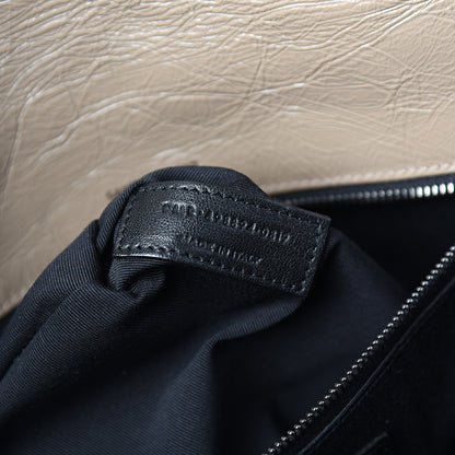 Saint Laurent Crinkled Calfskin Matelasse Monogram Medium Niki Chain Satchel Light Taupe 6 of 10