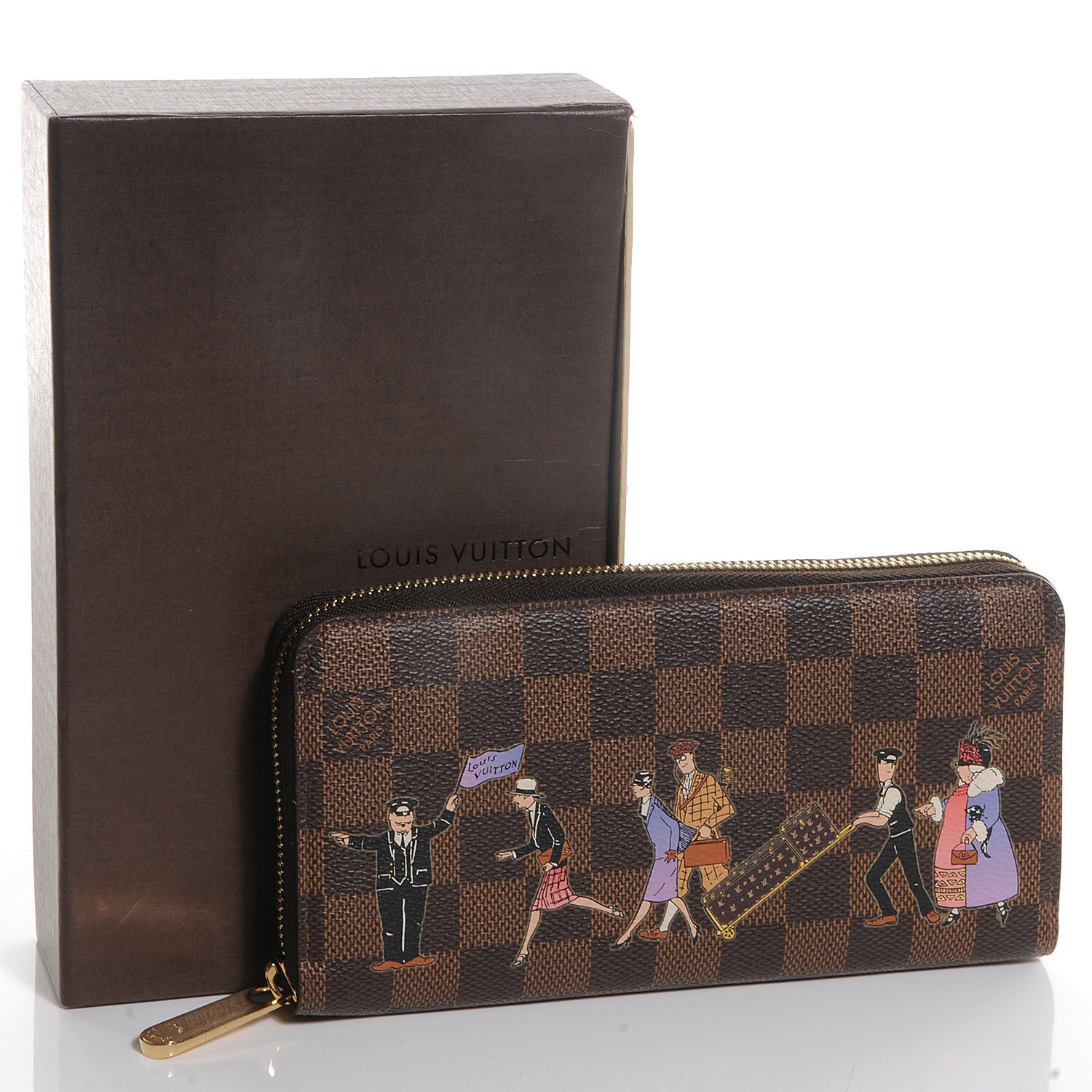 Louis Vuitton Damier Ebene Illustre Zippy Wallet Violet 5 of 8