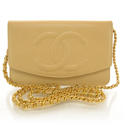 Chanel Caviar Wallet on Chain WOC Beige 1 of 7