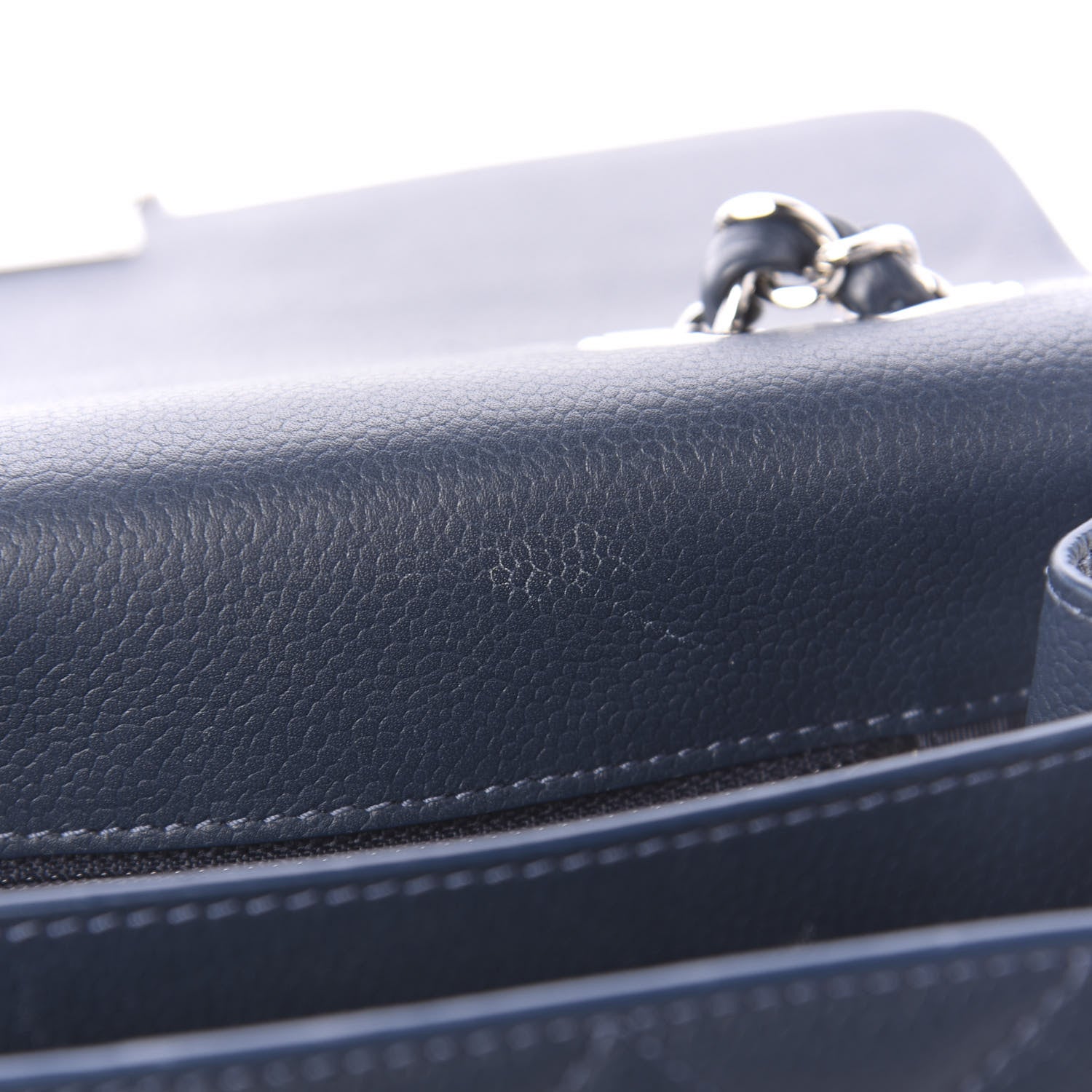 Chanel Grained Calfskin Quilted Large CC Box Flap Blue 11 of 11