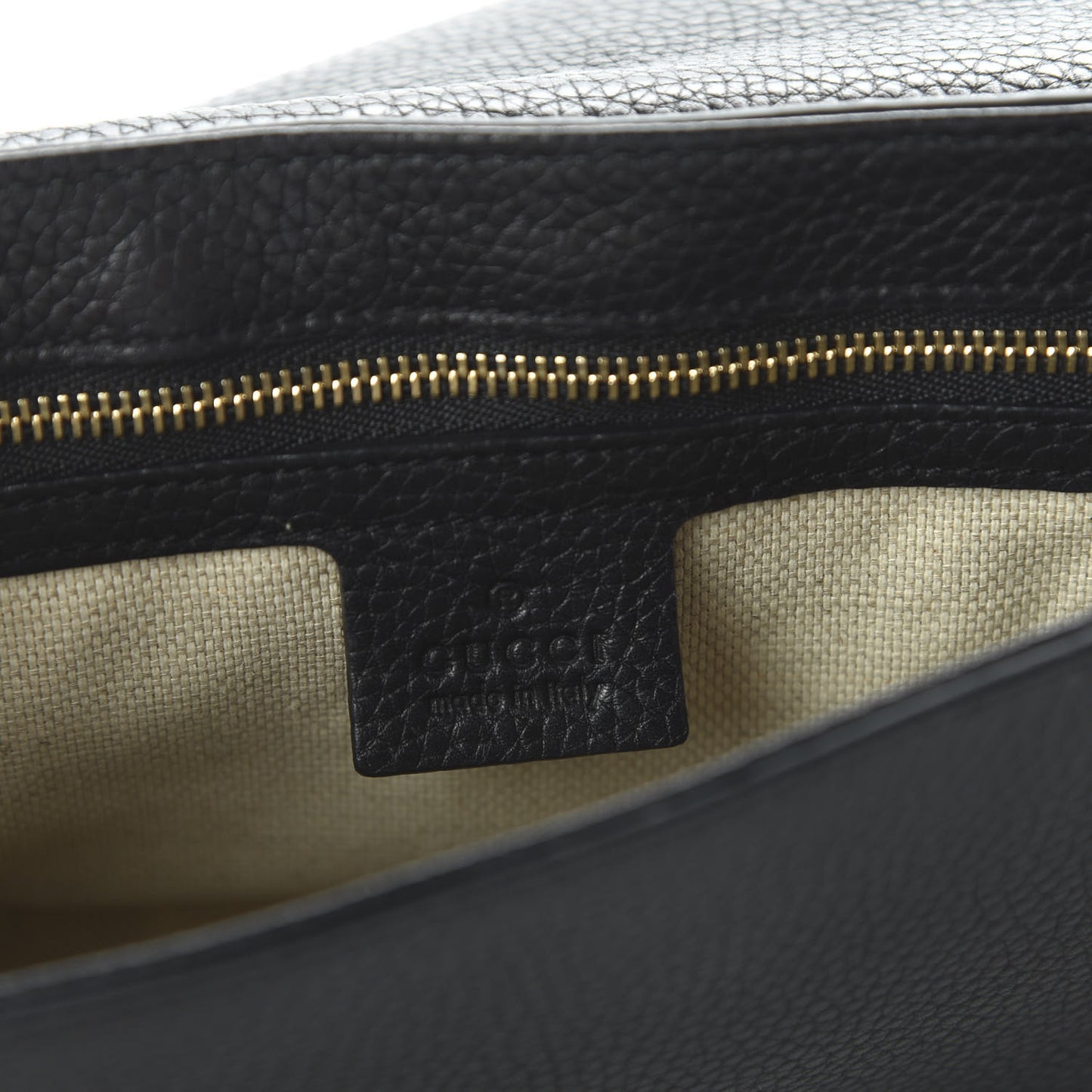 Pebbled Calfskin Medium Soho Flap Crossbody Black