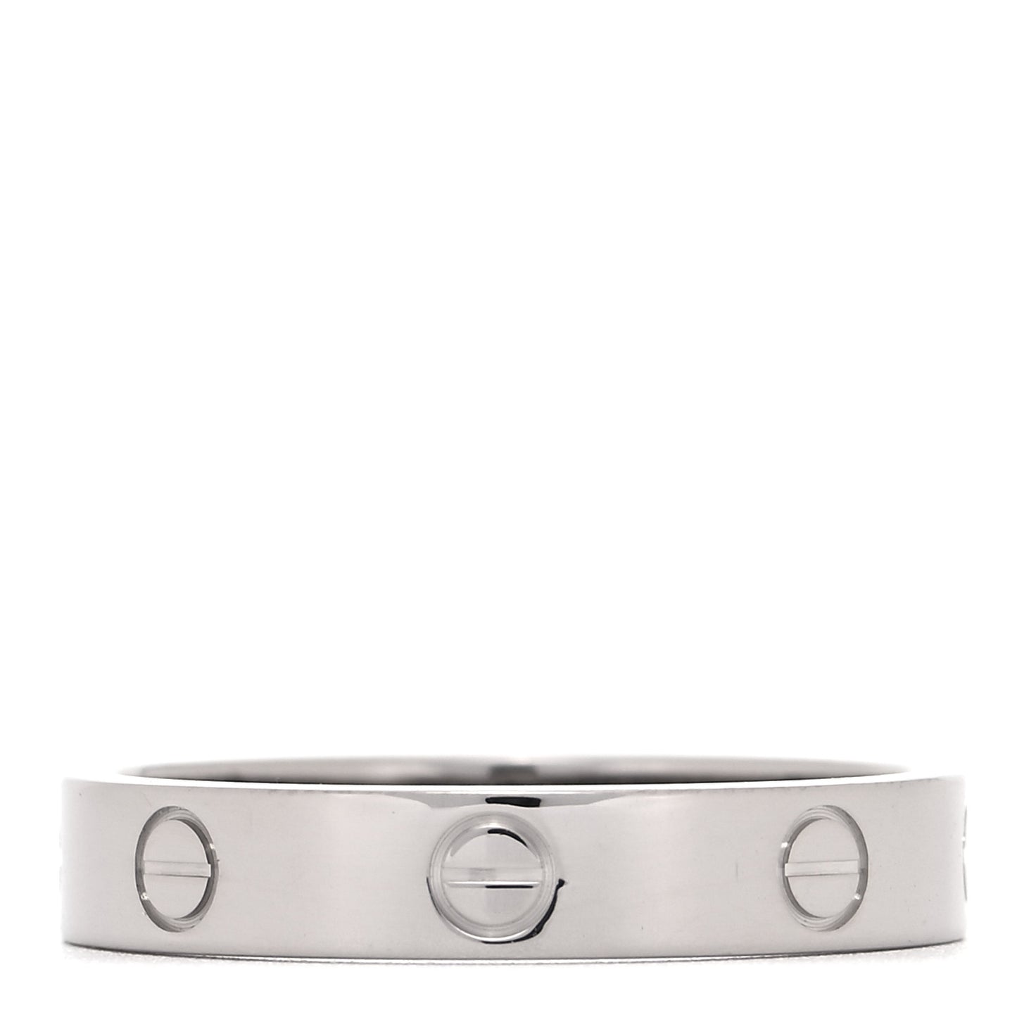 18K White Gold 3.5mm LOVE Wedding Band Ring 58 8.5