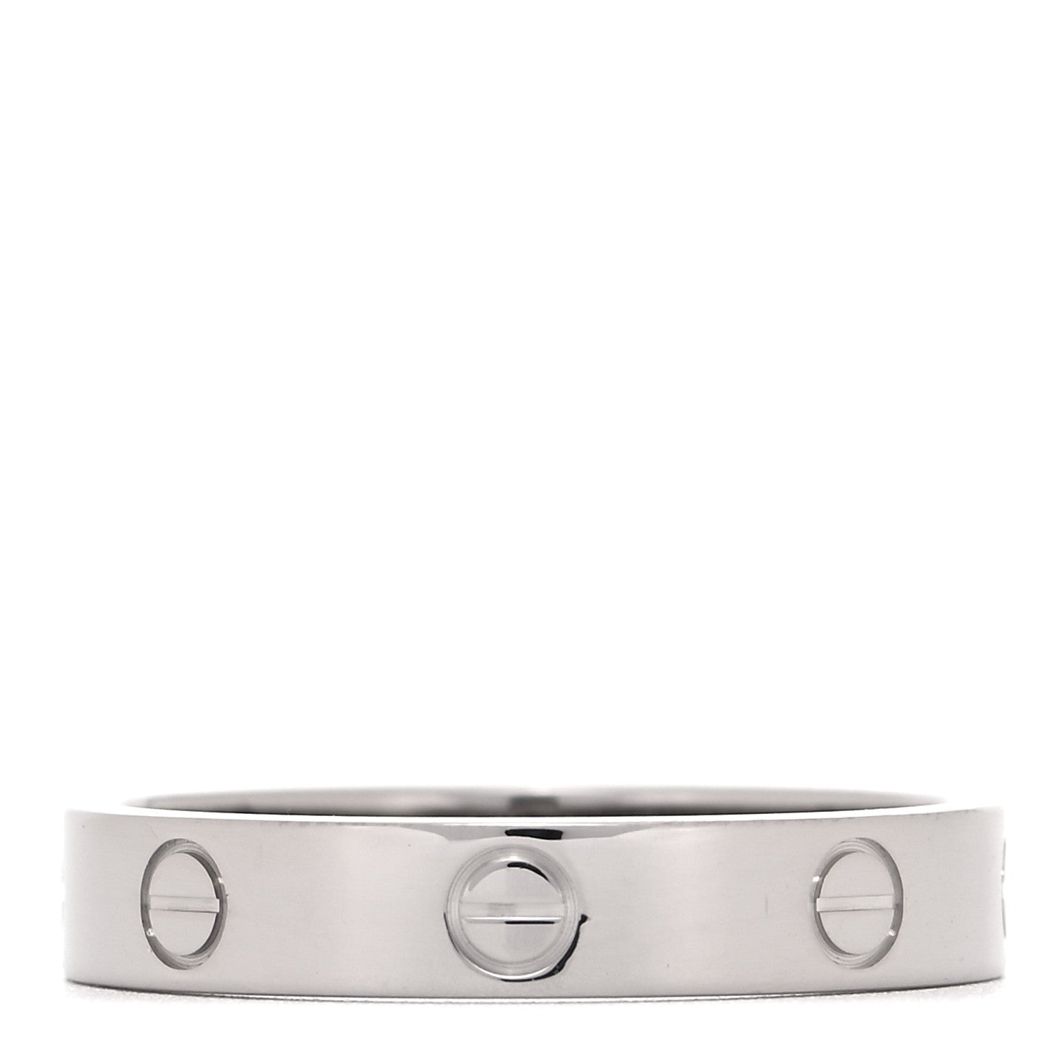 Cartier 18K White Gold 3.5mm LOVE Wedding Band Ring 58 8.5 3 of 4