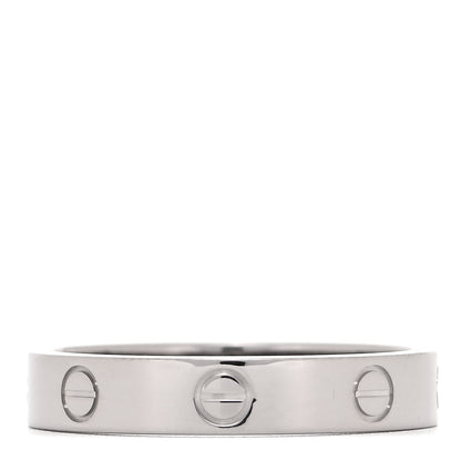 Cartier 18K White Gold 3.5mm LOVE Wedding Band Ring 58 8.5 3 of 4