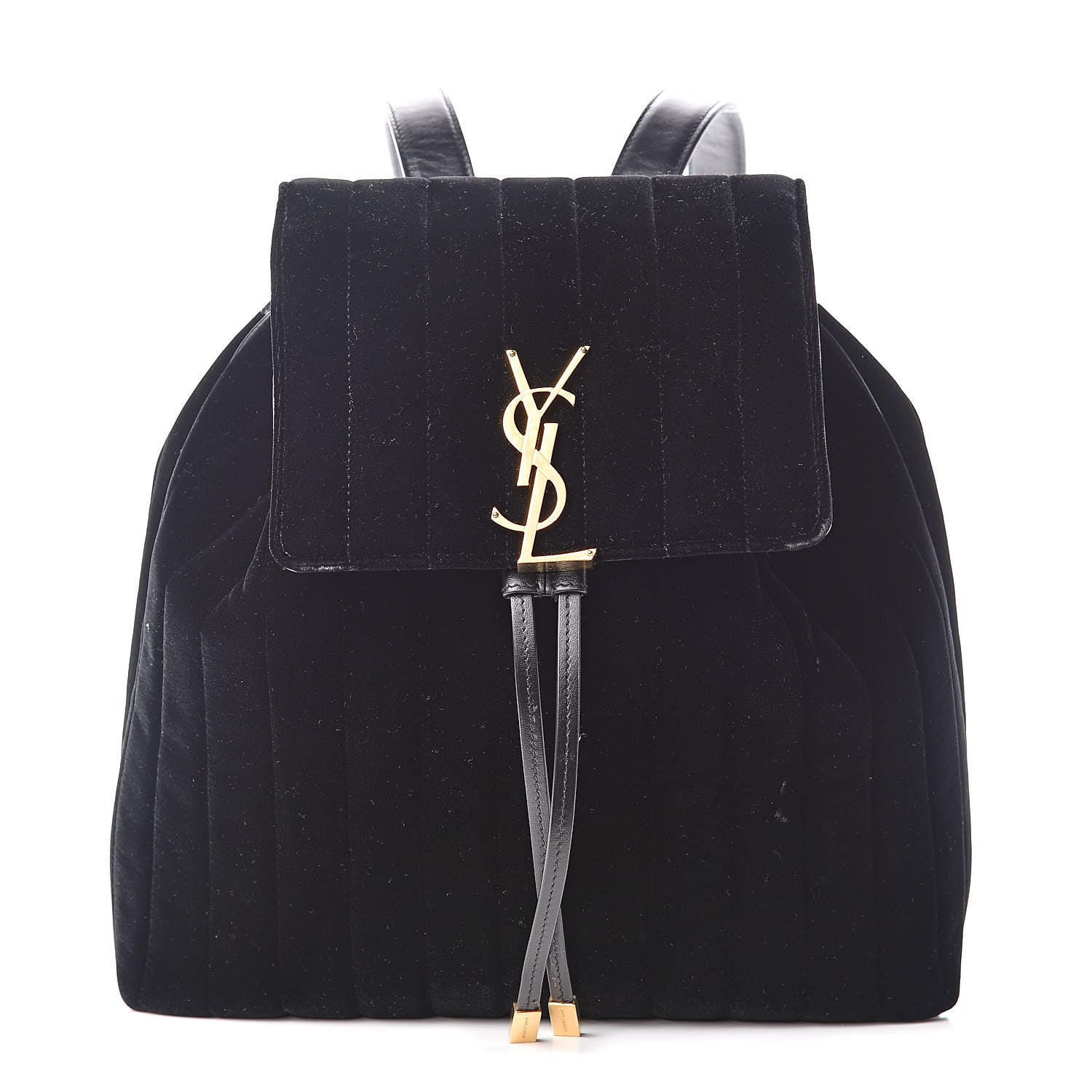 Saint Laurent Velvet Matelasse Vicky Backpack Black 1 of 11