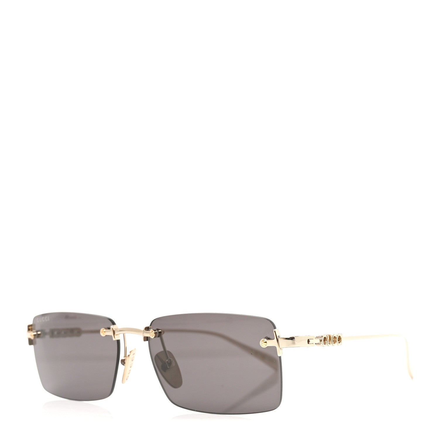 Gucci Rectangular Frame GG1941S Sunglasses Light Gold 1 of 7
