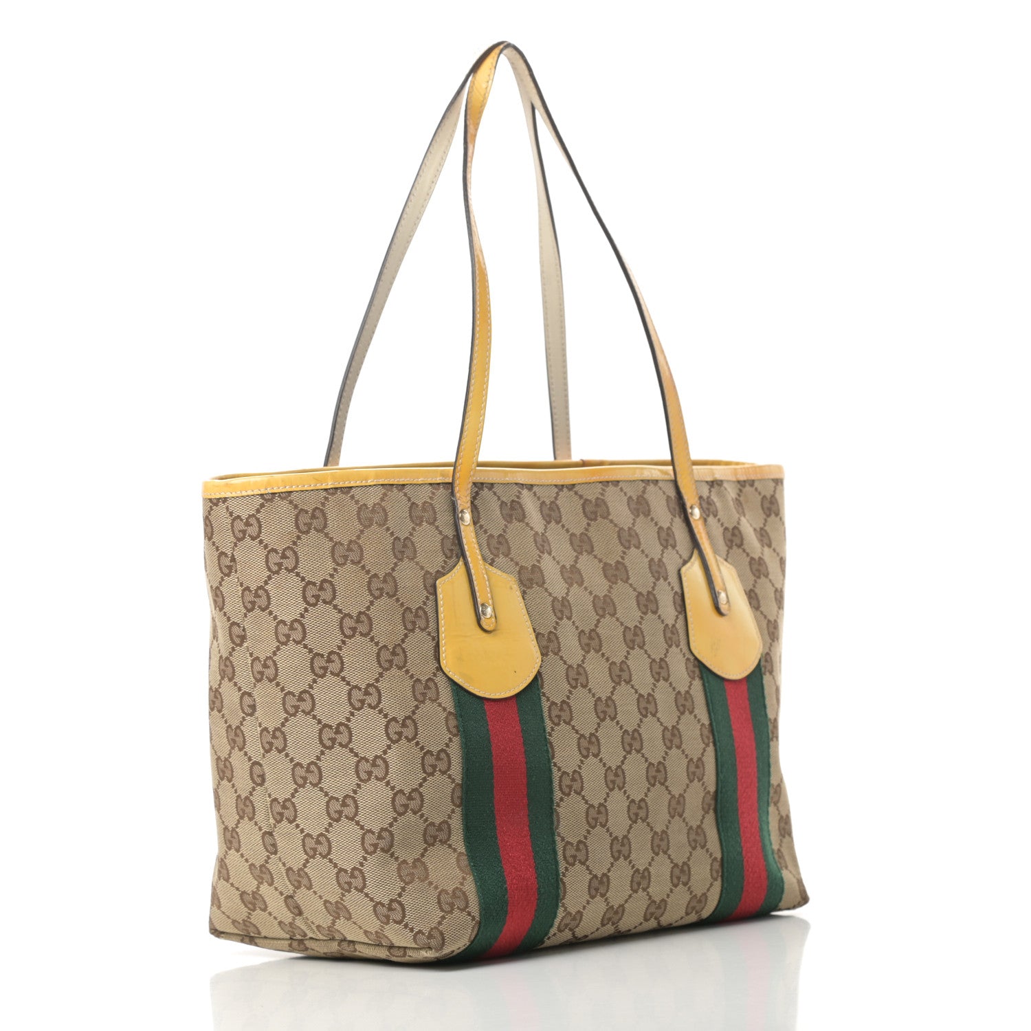 Gucci Monogram Web Medium Jolie Tote Yellow 3 of 17