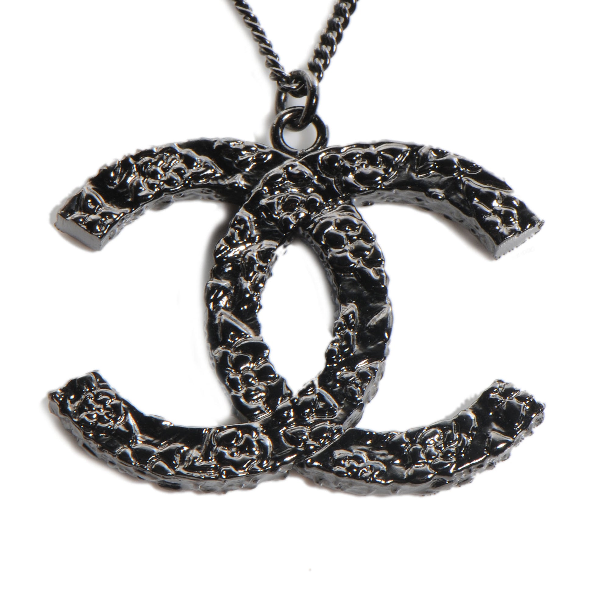 Chanel Ruthenium Camellia CC Necklace 3 of 6