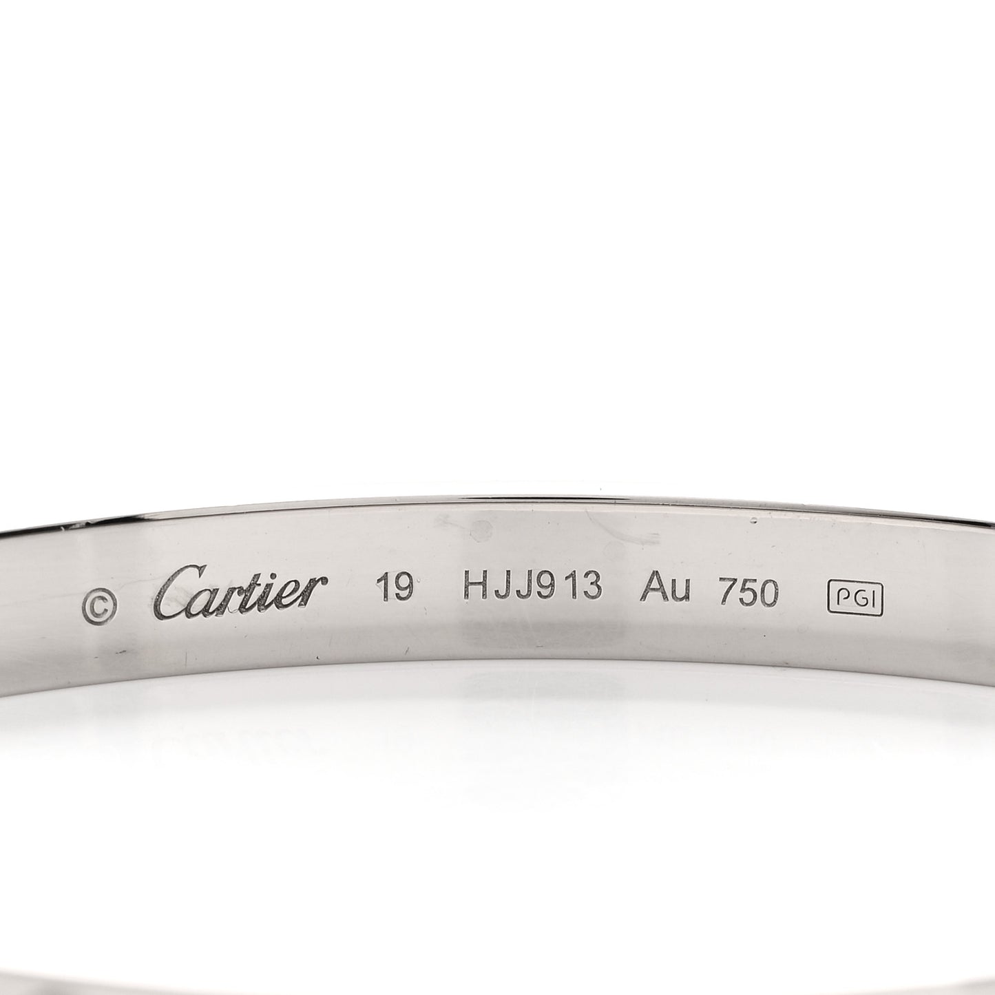 18K White Gold LOVE Bracelet 19