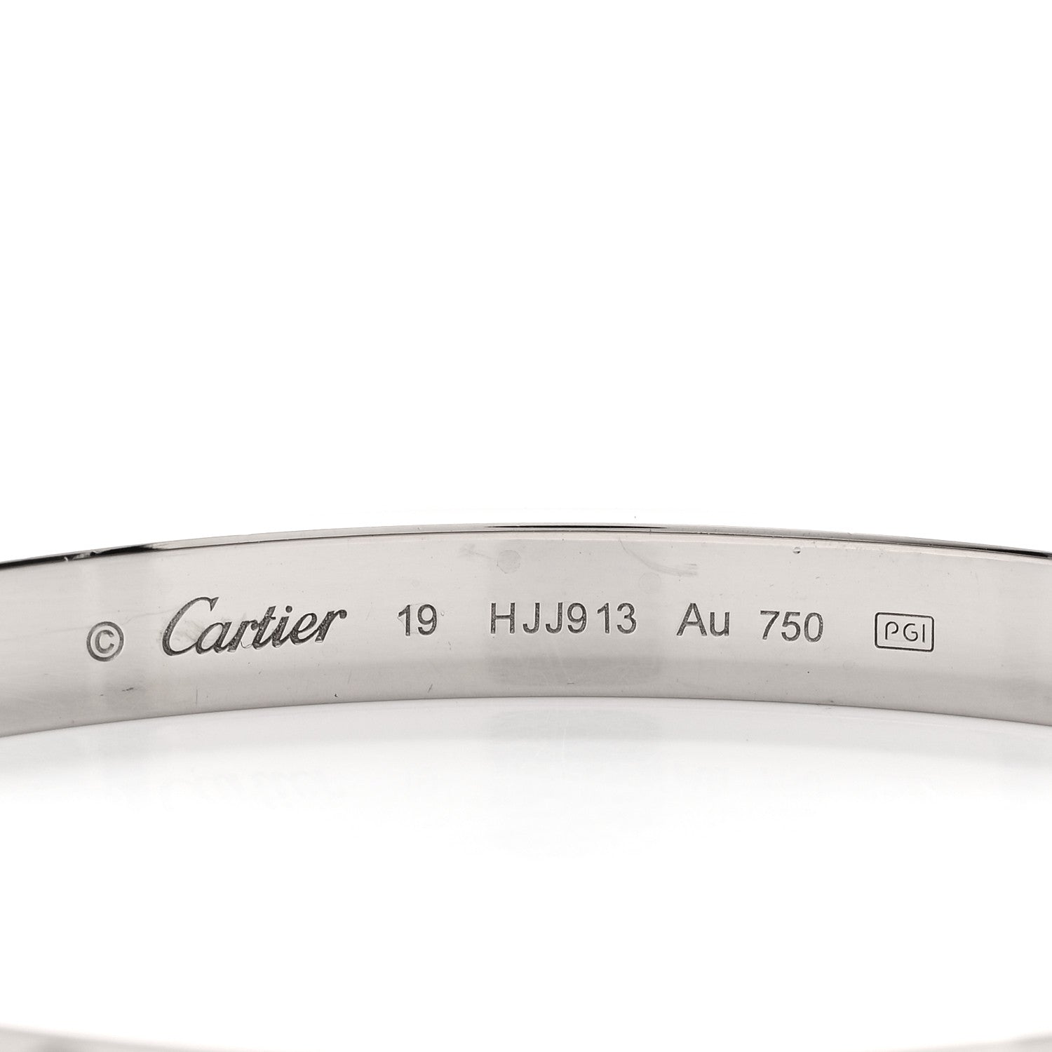 Cartier 18K White Gold LOVE Bracelet 19 4 of 5