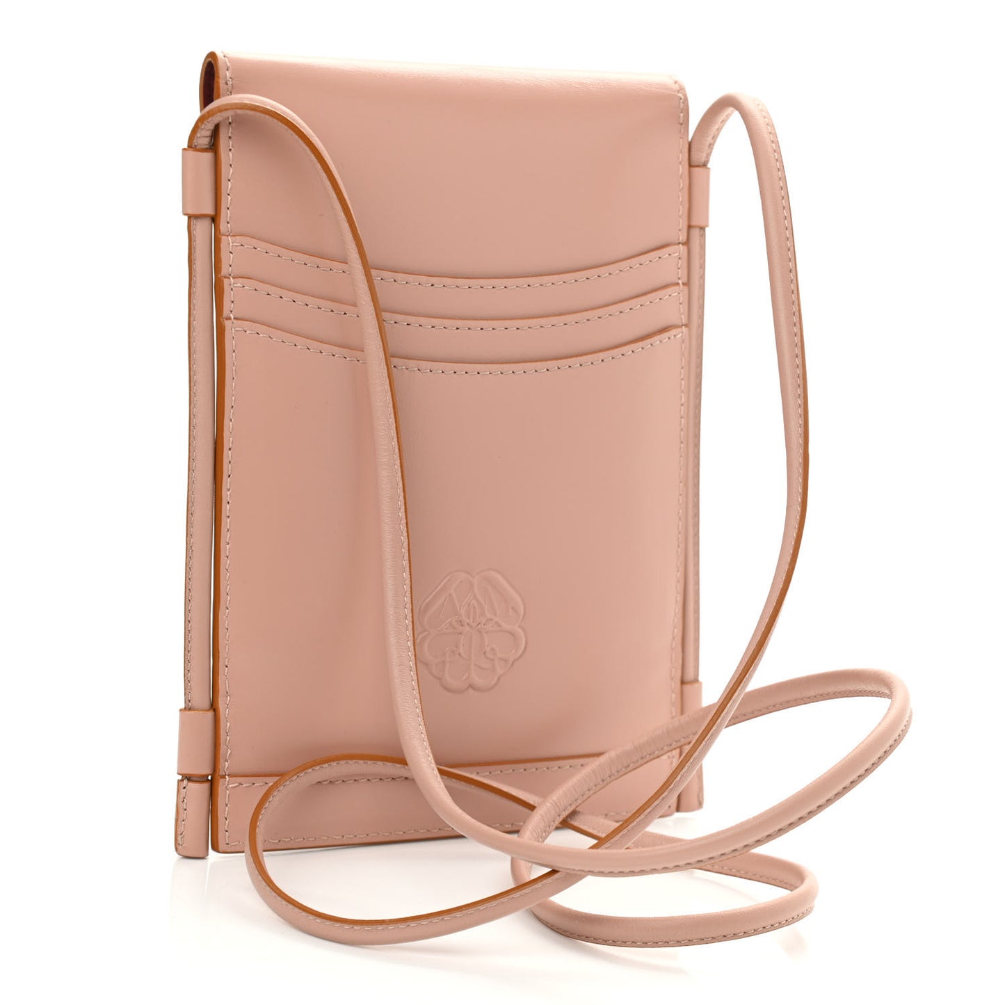 Calfskin The Curve Micro Crossbody Pouch Bag Pink