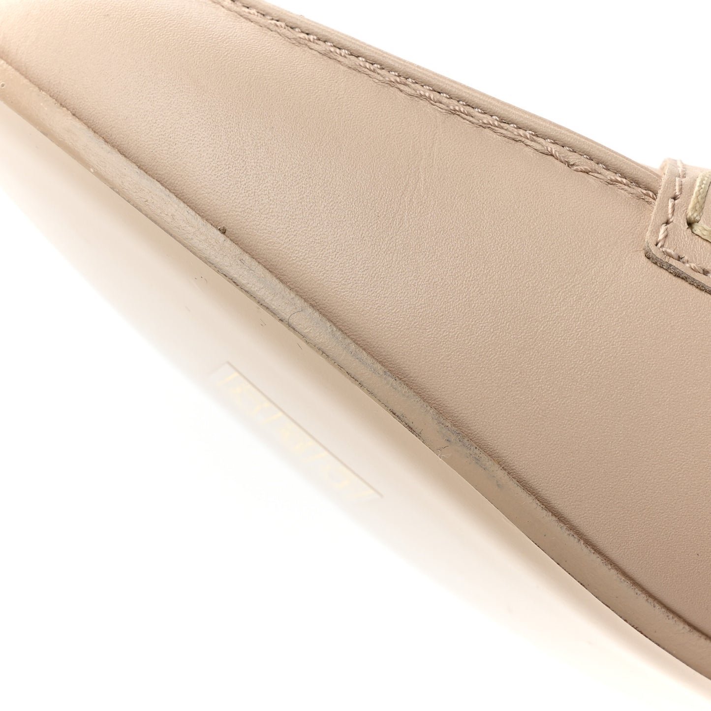 Calfskin CC Chain Mocassin Loafers 39 Beige