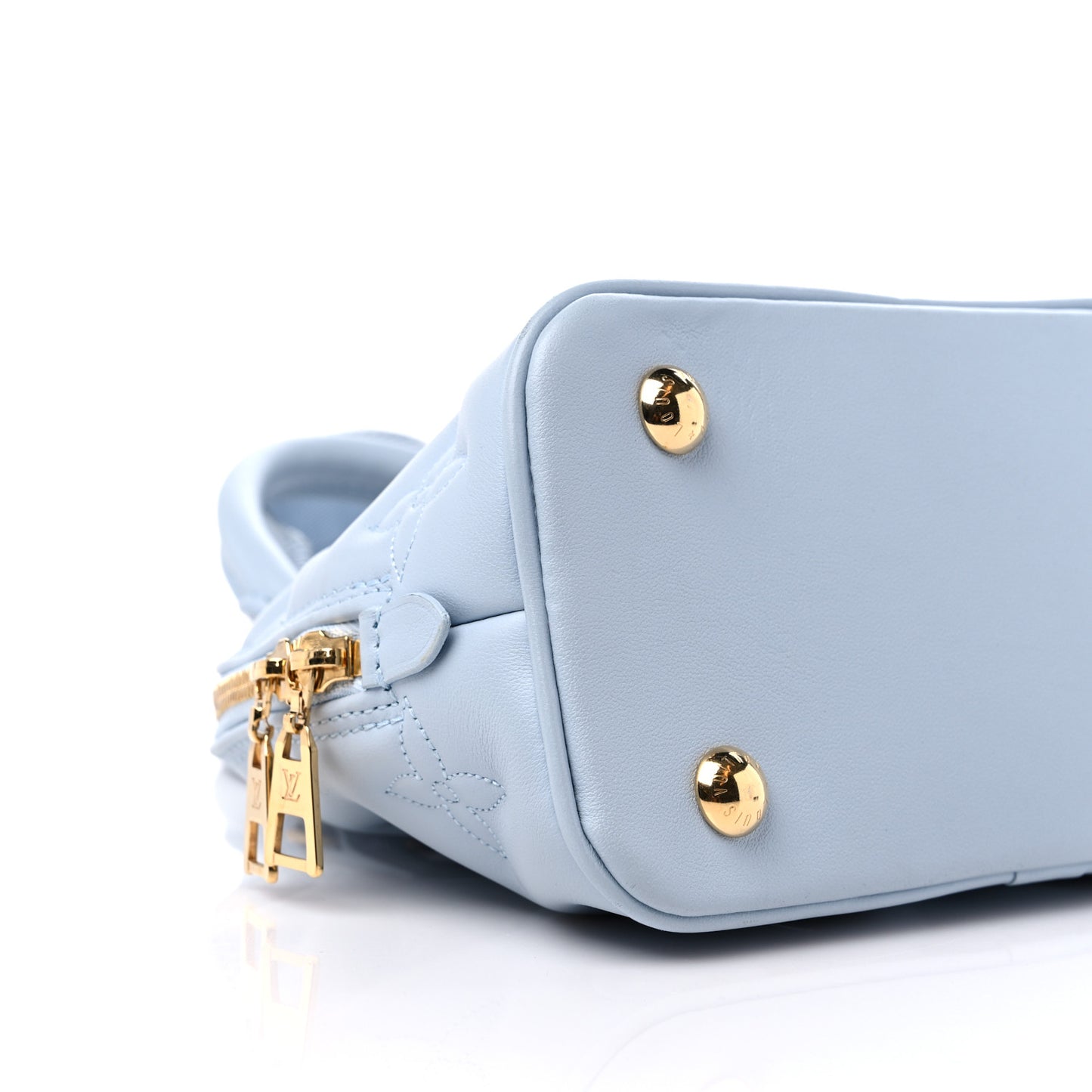 Calfskin Bubblegram Alma BB Ice Blue