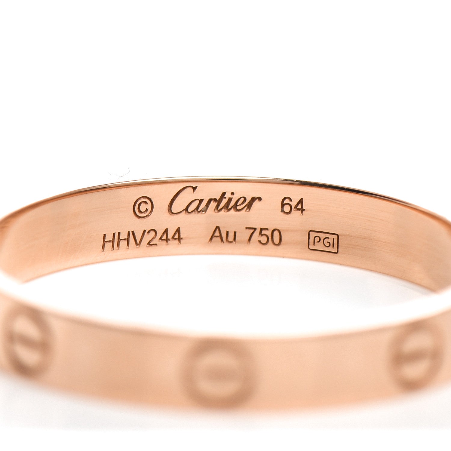 Cartier 18K Pink Gold 3.5mm LOVE Wedding Band Ring 64 10.75 4 of 5